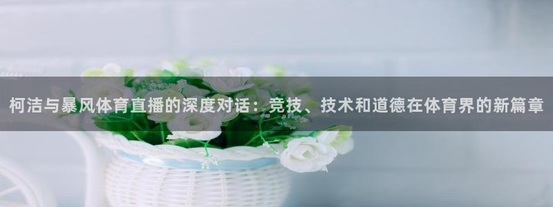 柯洁与暴风体育直播的深度对话：竞技、技术和道德在体育界的新篇章